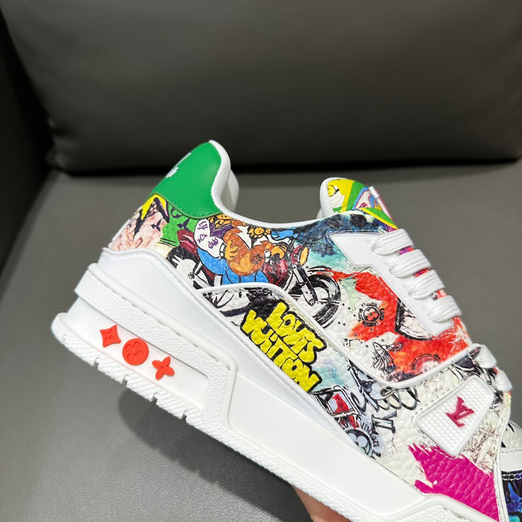 LV Trainer Sneaker 'Comic Print White Green'