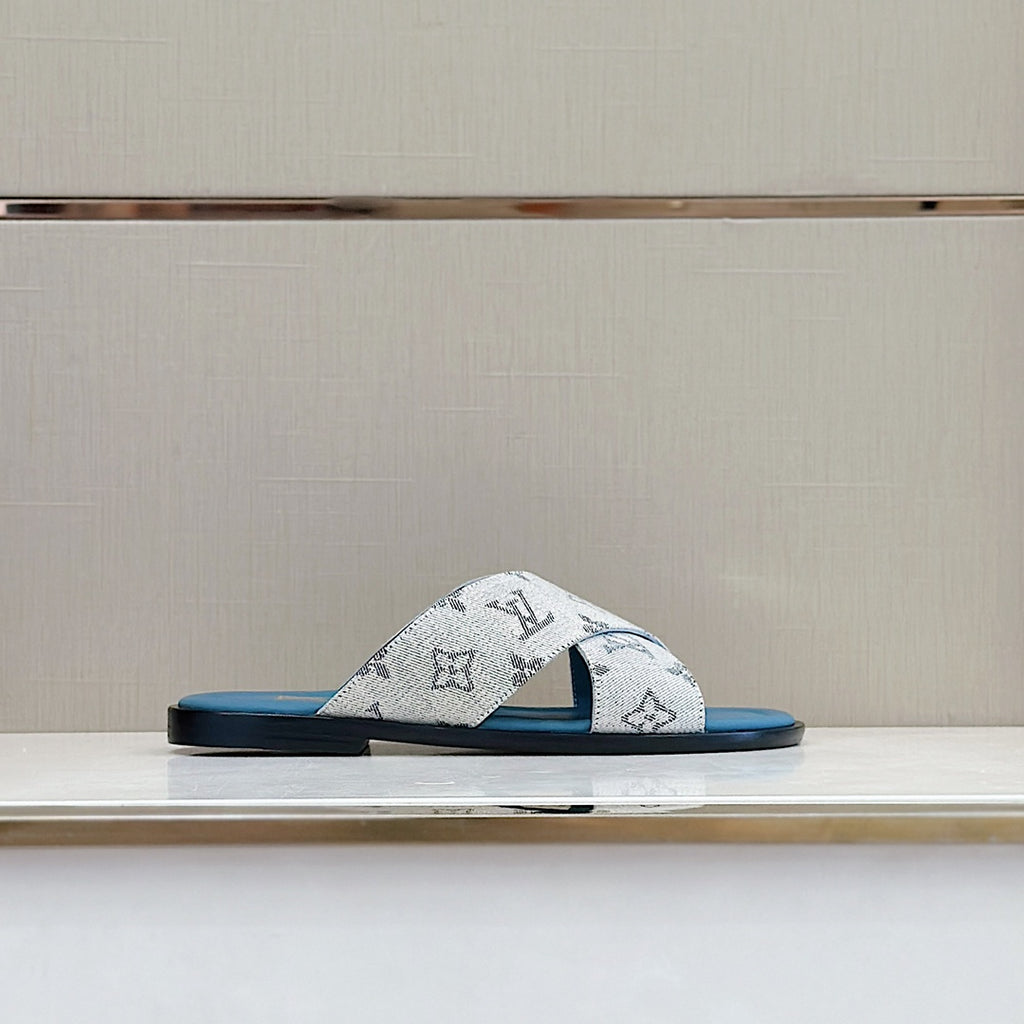 LV Panama Mule 'Monogram Jacquard Blue'