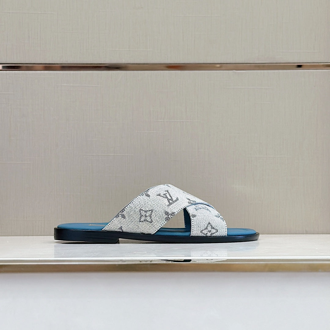 LV Panama Mule 'Monogram Jacquard Blue'