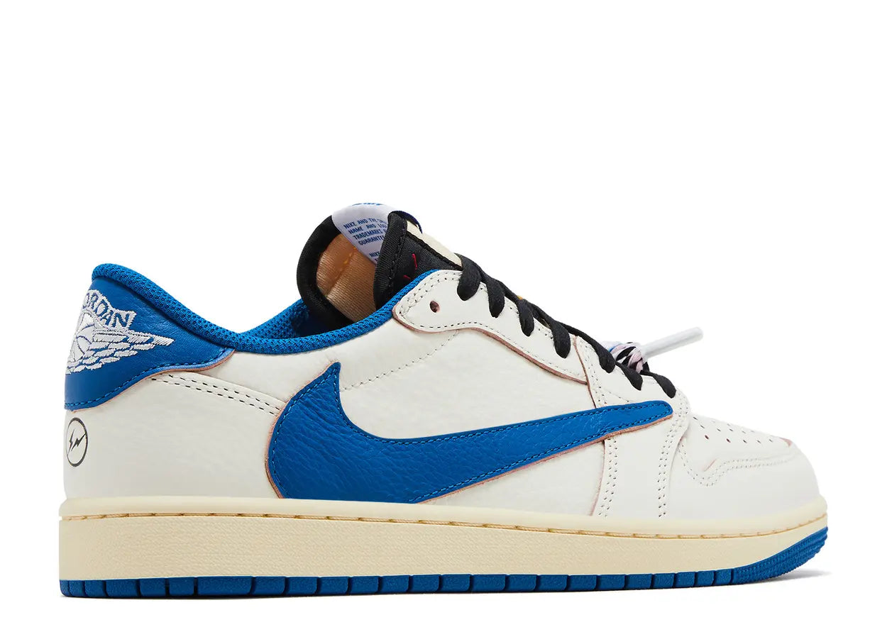 Fragment Design x Travis Scott x Jordan 1 Low OG SP Sail Military Blue
