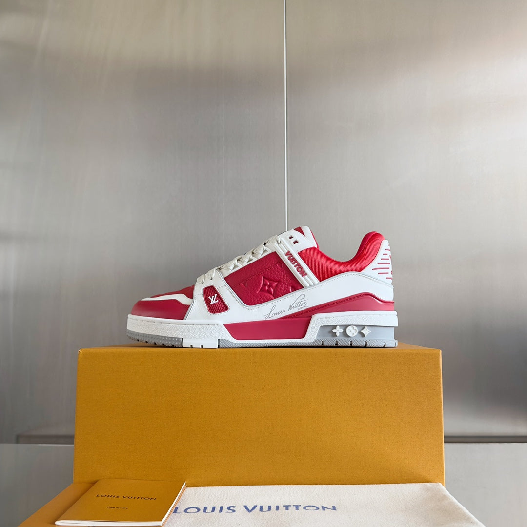 LV Trainer Sneaker 'Monogram Flower Red White'