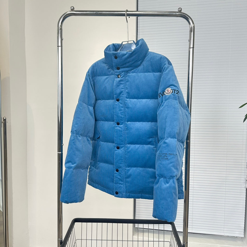 Moncler Corduroy Down Jacket - Electric Blue