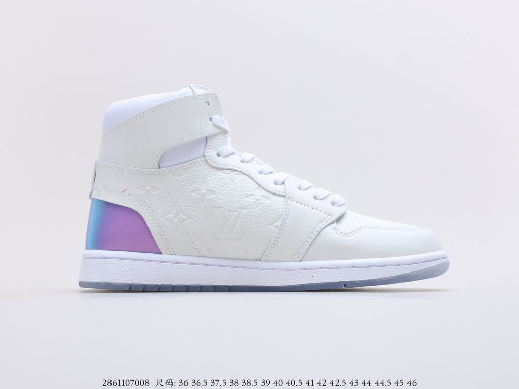 LV x Nike AJ1 High 'Iridescent Purple'