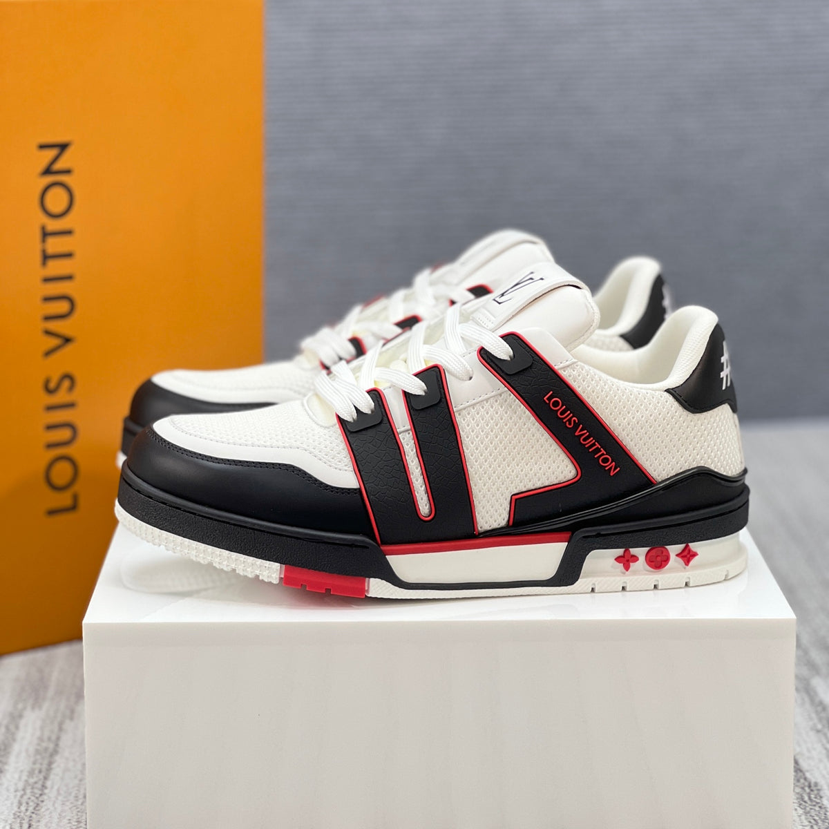 LV Trainer Sneaker 'Mesh White Black Red 54'