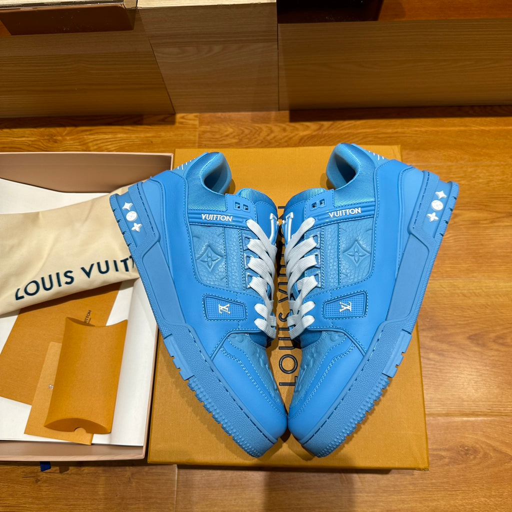 LV Trainer Sneaker 'Monogram Flower Cyan Blue'