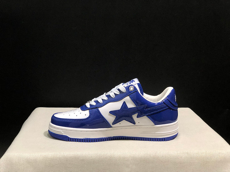 Bapesta Low 'Patent Leather Blue White'