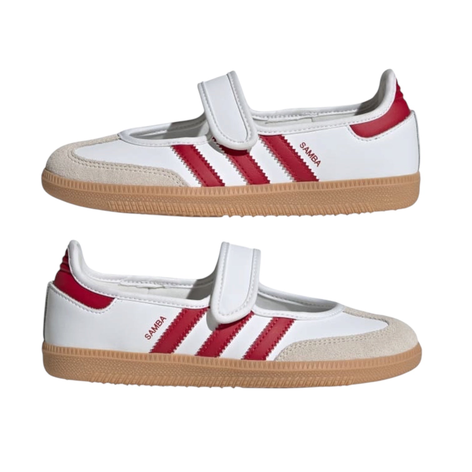 Adidas Mary Jane White Red Gum