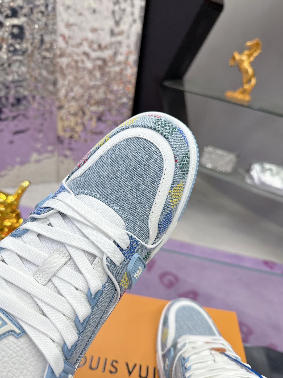 LV Trainer Sneaker 'Damier Denim Light Blue'