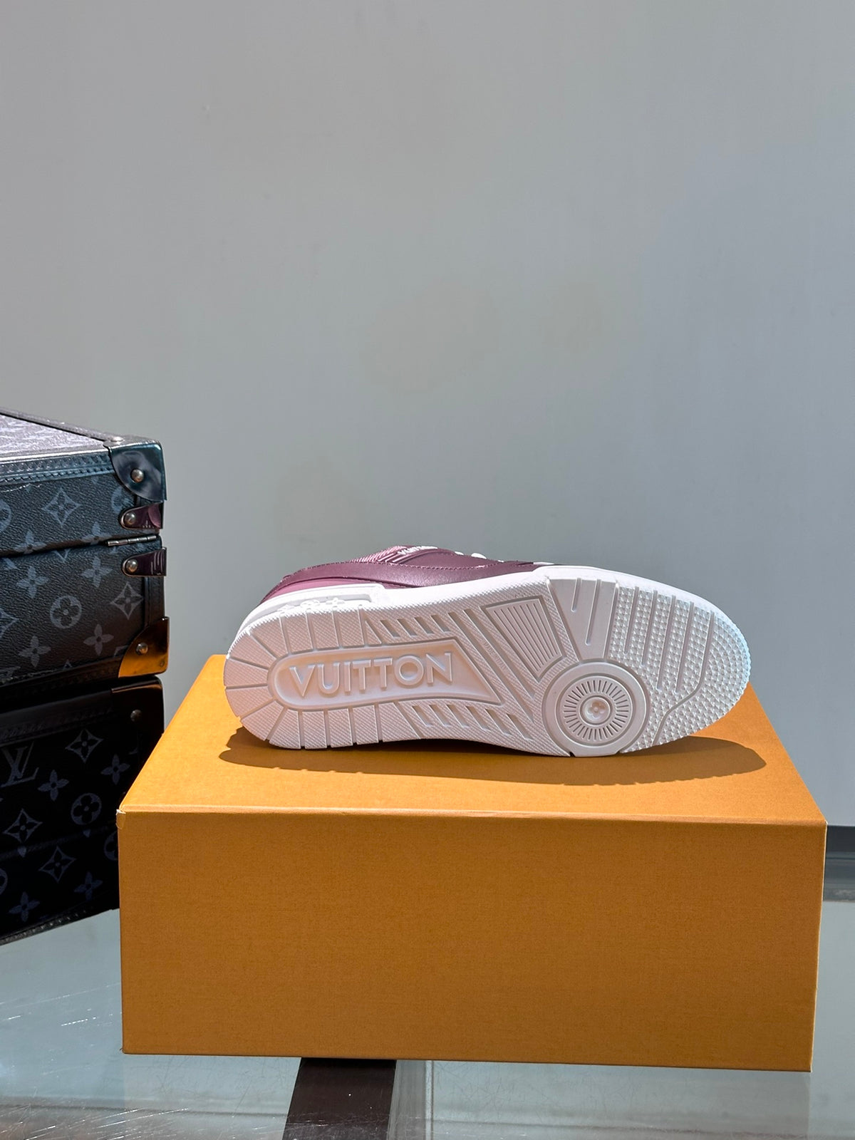 LV Trainer Sneaker 'Monogram Leather Bordeaux'
