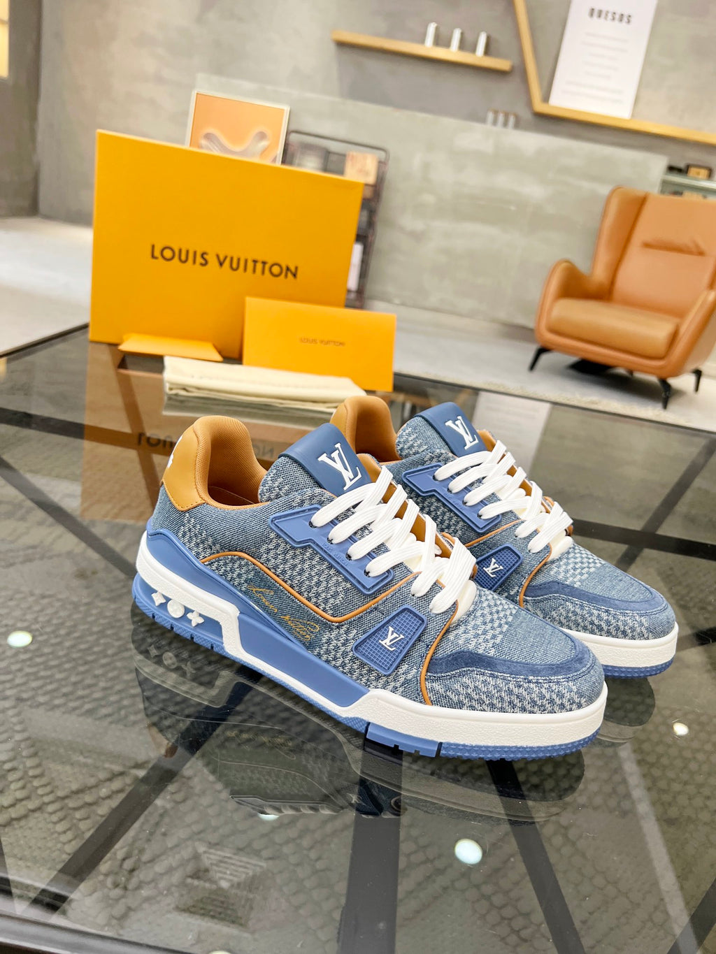 LV Trainer Sneaker 'Damier Blue Denim'