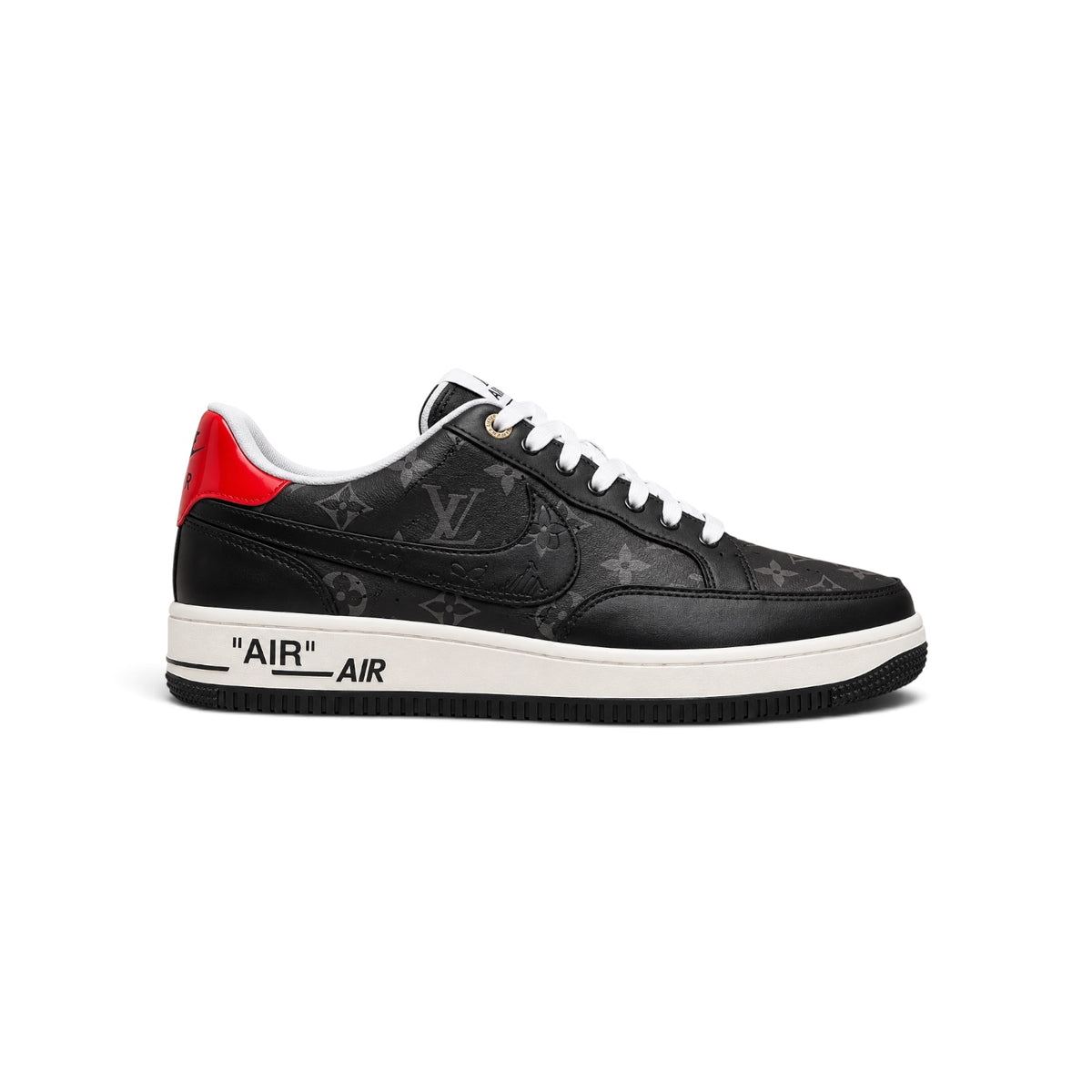 LV x Nike Air Force 1 Low 'Monogram Black Red'