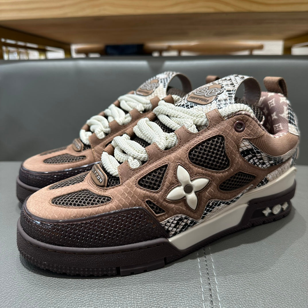 LV Skate Sneaker 'Snakeskin Beige Brown'