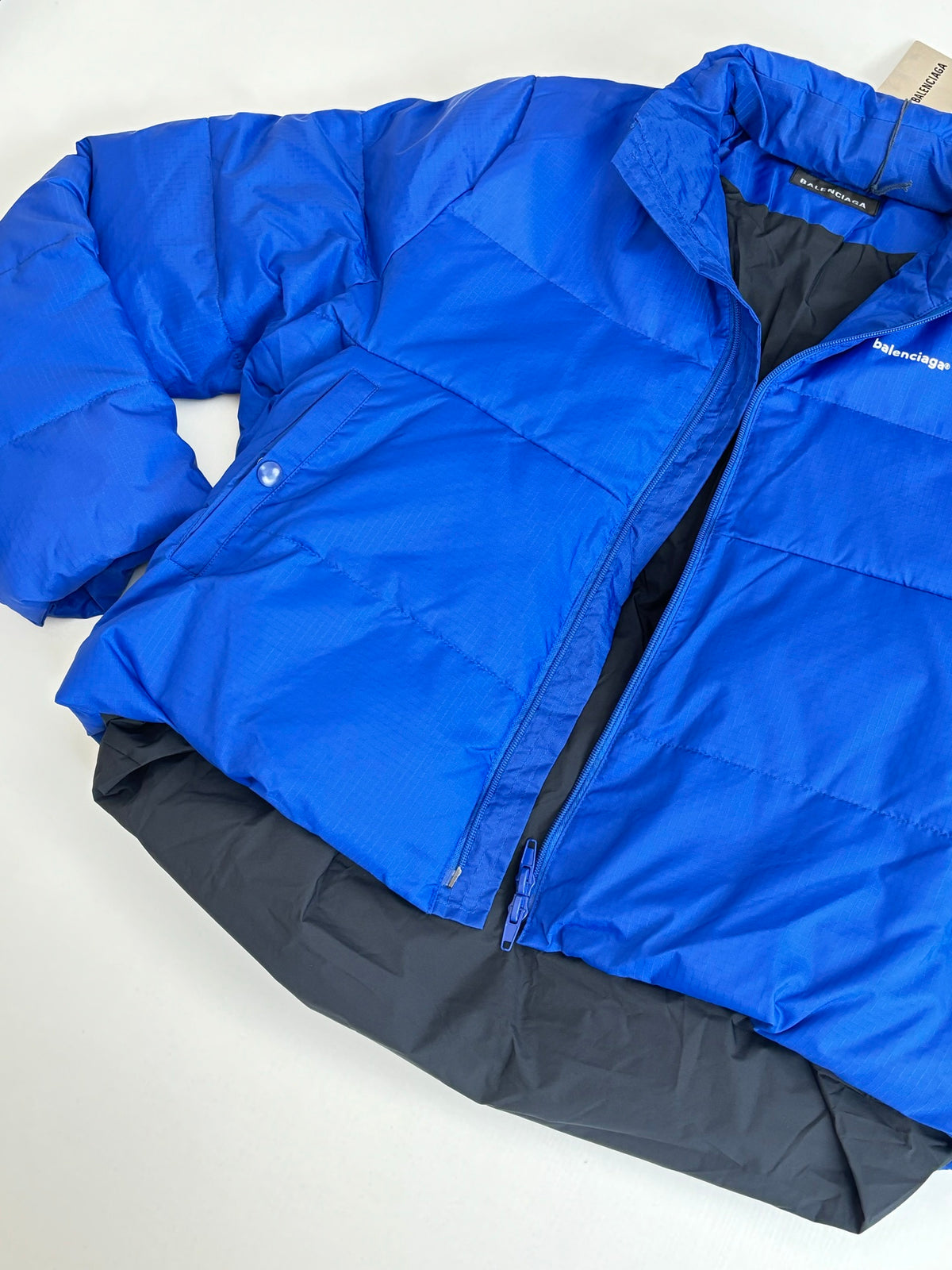 Balenciaga C-Shape Puffer Jacket Blue