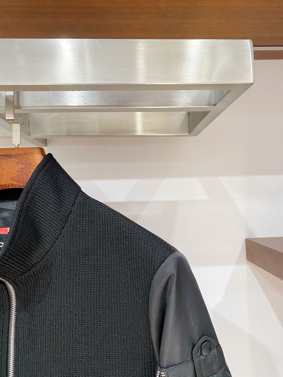 Prada Re-Nylon Bomber Jacket Black