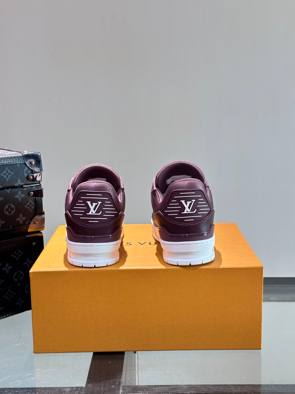 LV Trainer Sneaker 'Monogram Leather Bordeaux'