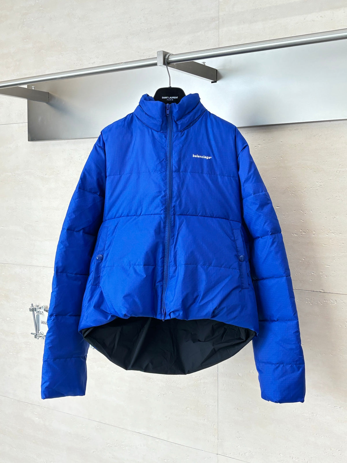 Balenciaga C-Shape Puffer Jacket Blue