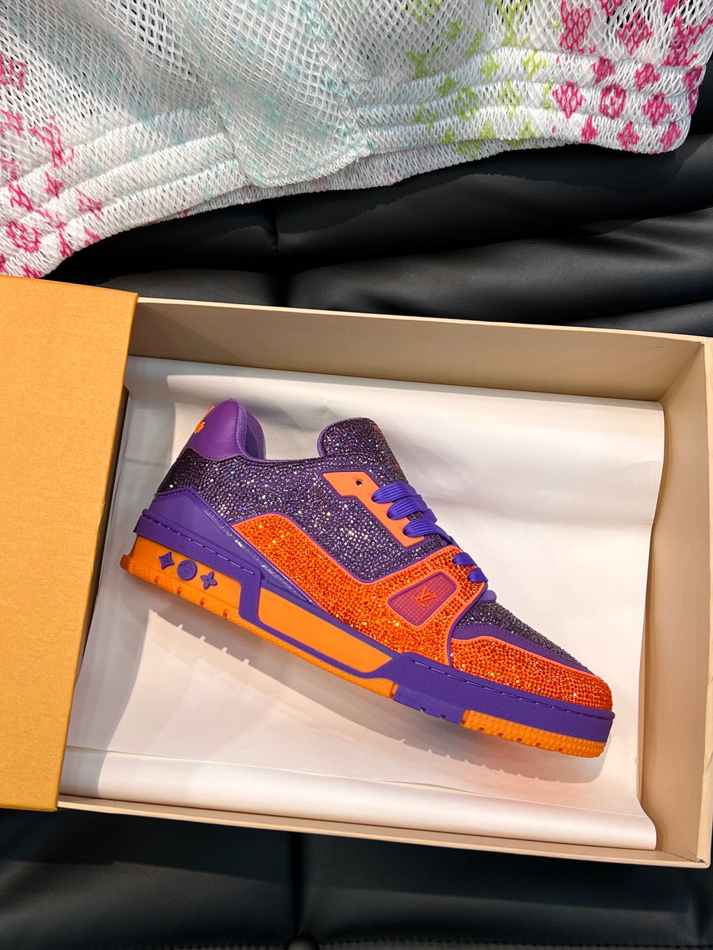 LV Trainer Sneaker Strass 'Purple Orange'