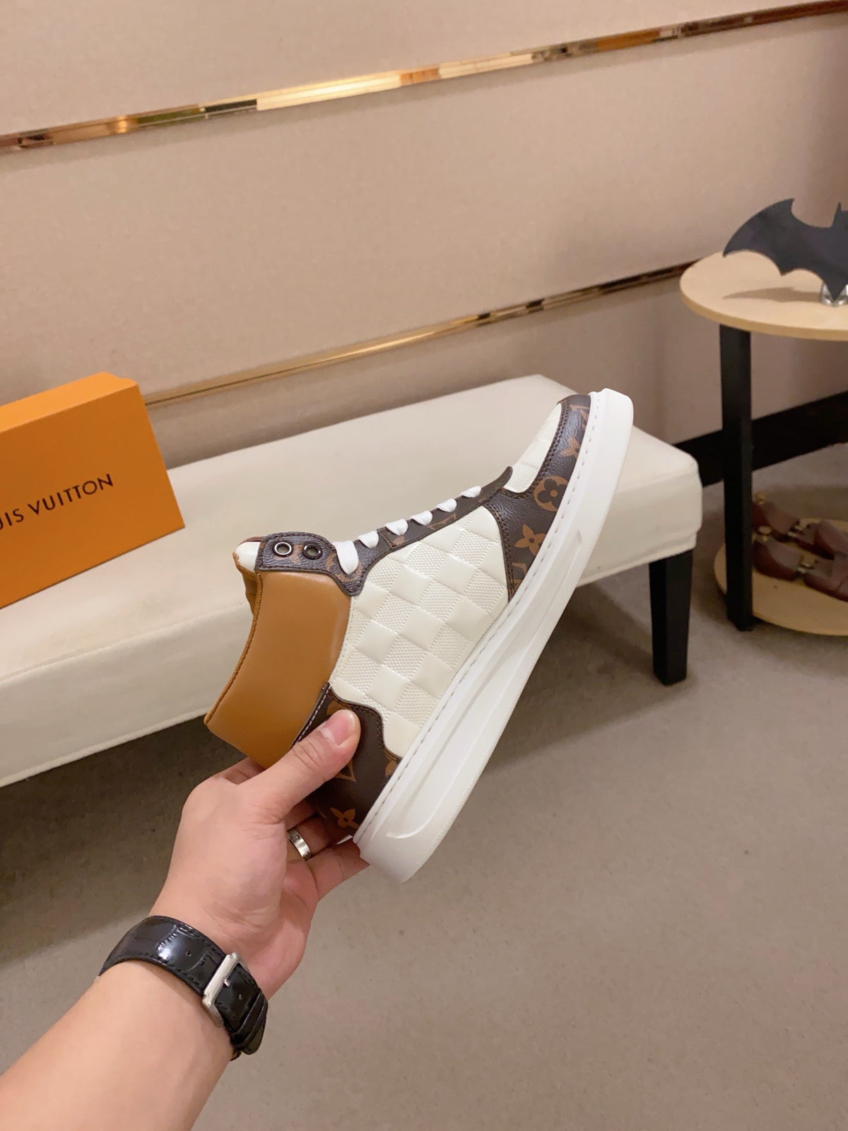 LV Rivoli Boot 'Monogram White Tan'