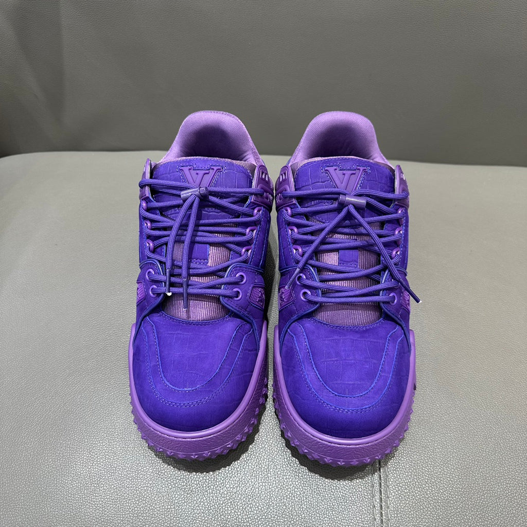 LV Maxi Trainer Sneaker 'Monochrome Crocodile Purple'