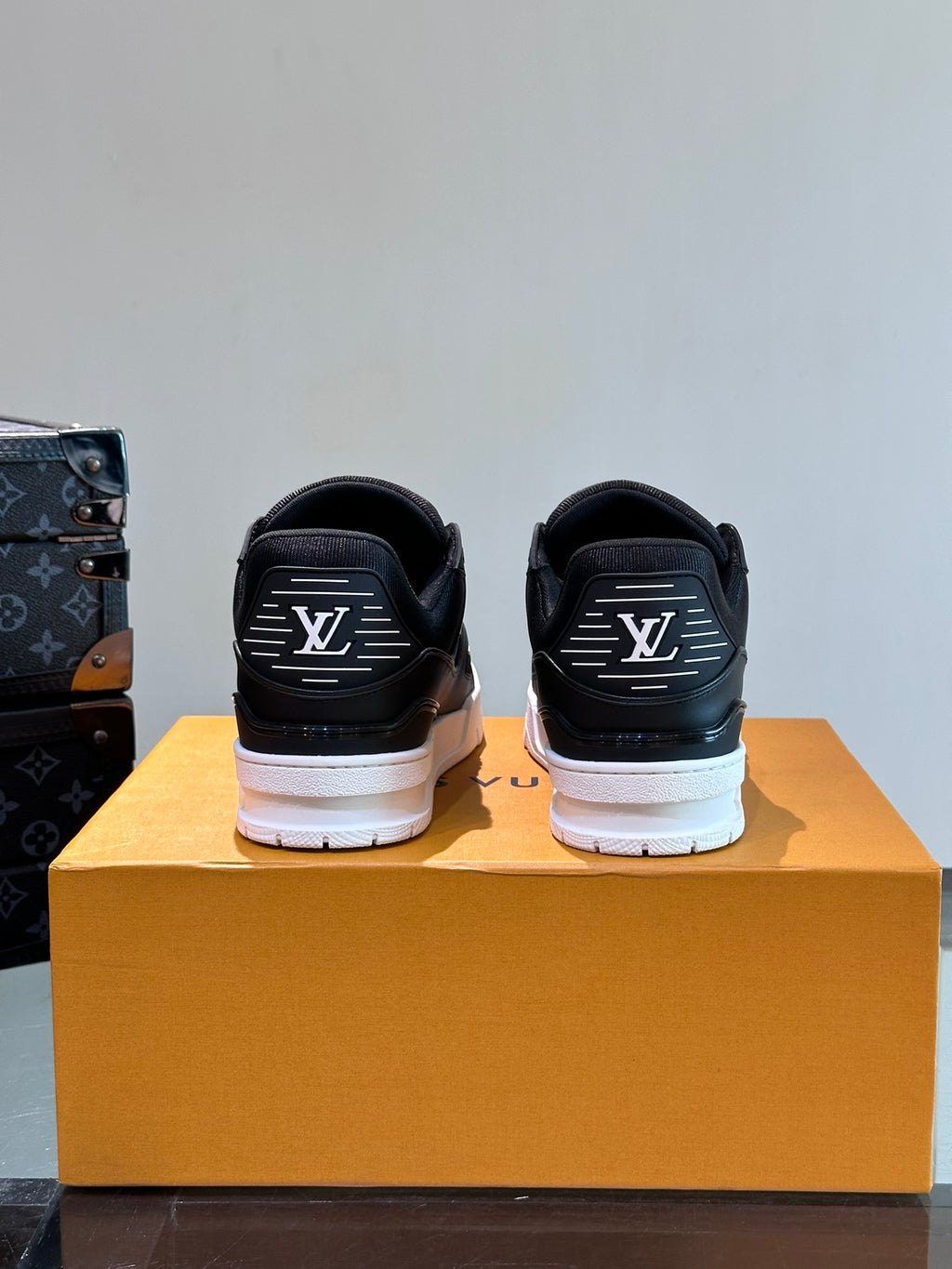 LV Trainer Sneaker 'Monogram Leather Black White'