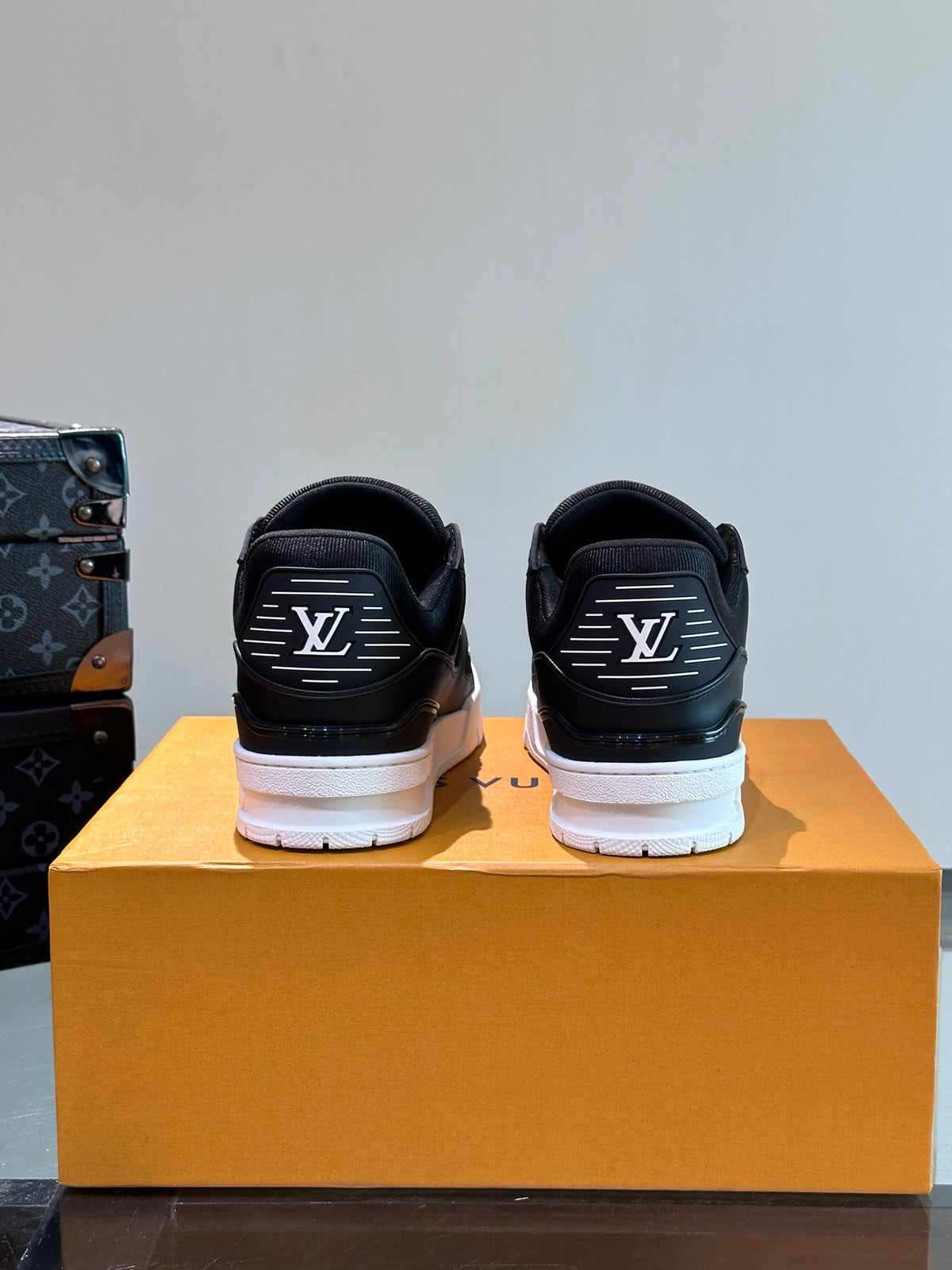 LV Trainer Sneaker 'Monogram Leather Black White'