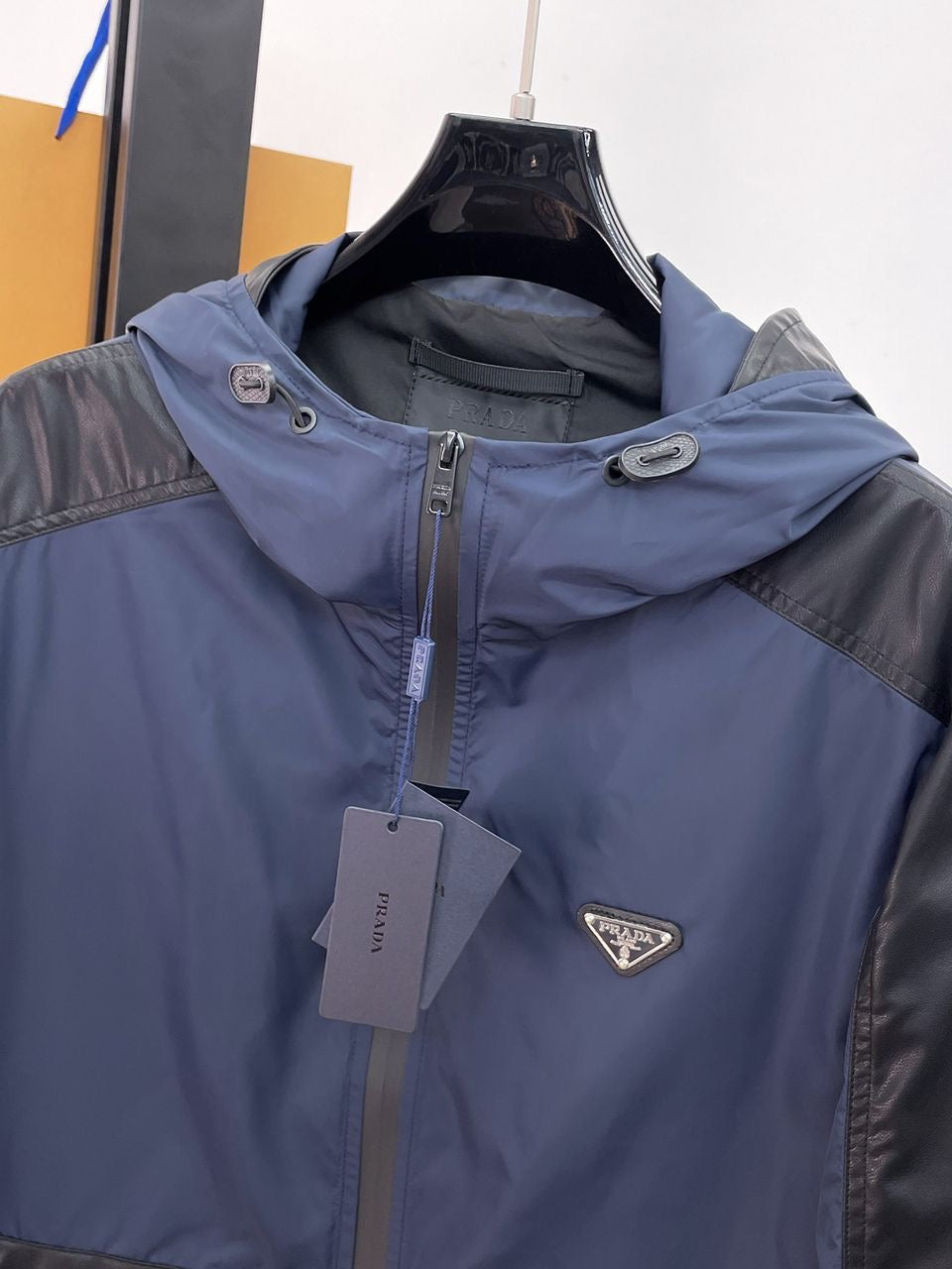 Prada Re-Nylon Two-Tone Jacket Navy
