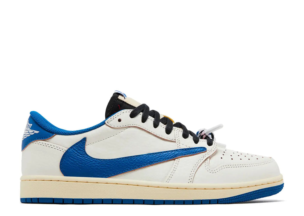 Fragment Design x Travis Scott x Jordan 1 Low OG SP Sail Military Blue
