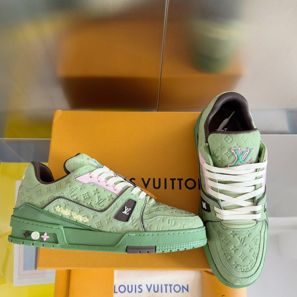 LV Trainer Sneaker 'Monogram Embossed Light Green'