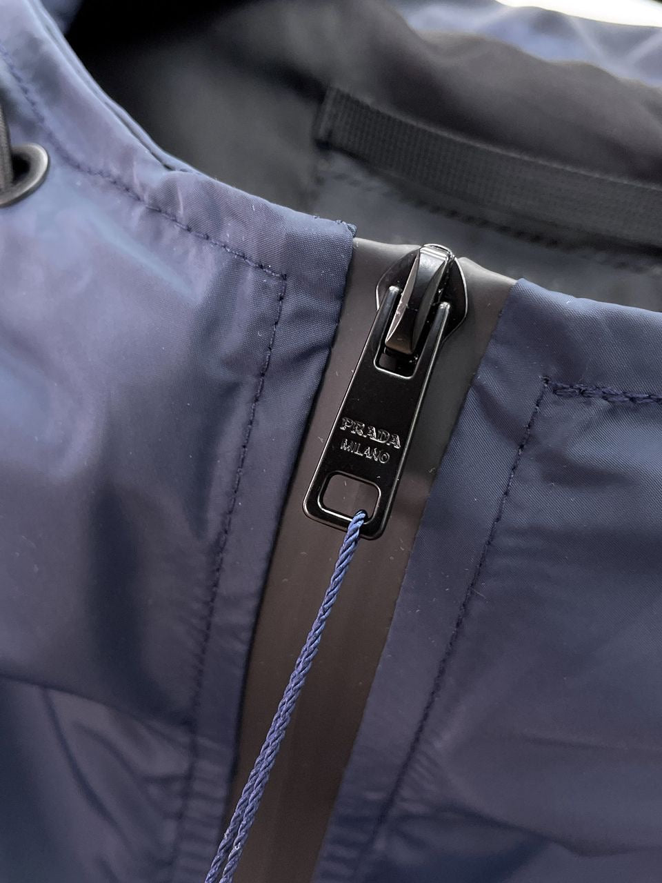 Prada Re-Nylon Two-Tone Jacket Navy