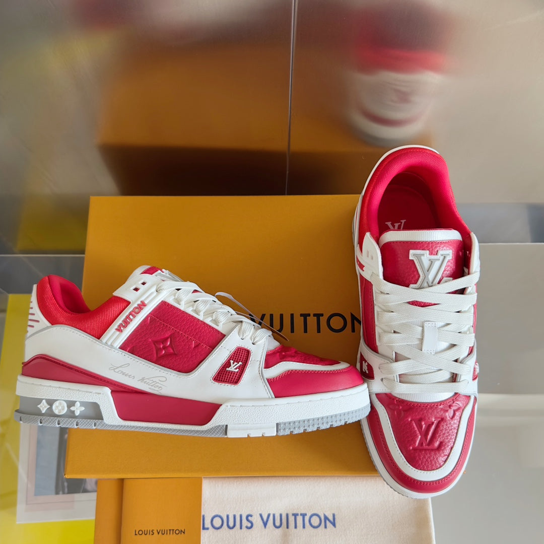 LV Trainer Sneaker 'Monogram Flower Red White'