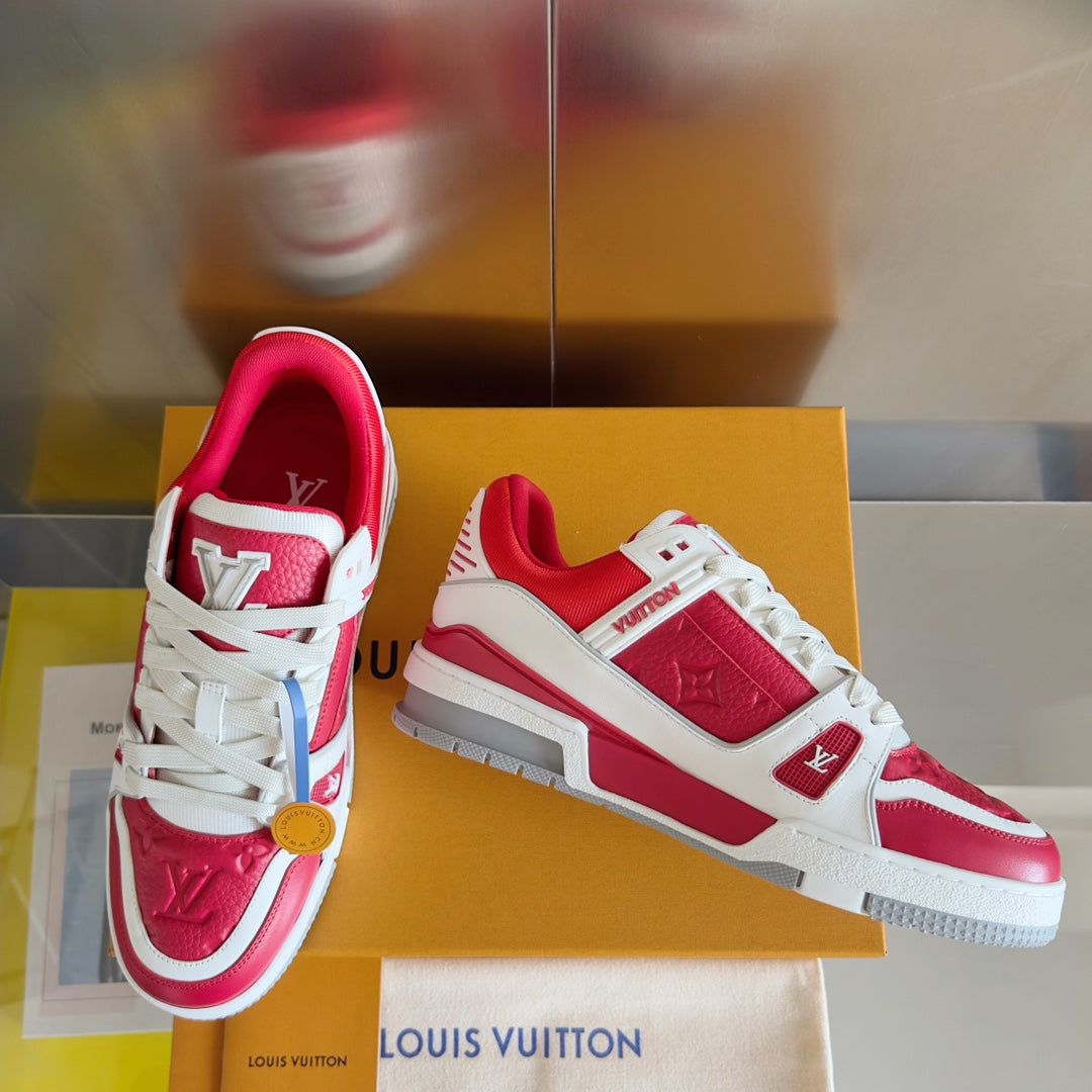 LV Trainer Sneaker 'Monogram Flower Red White'