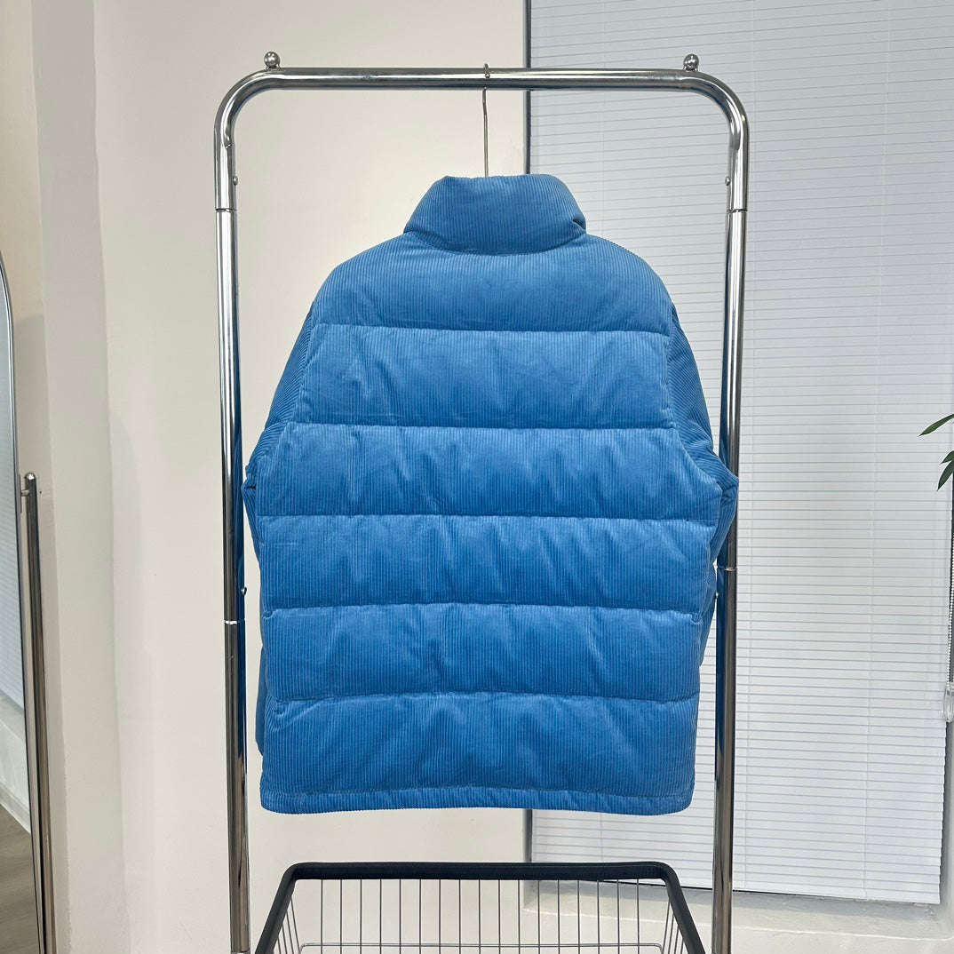 Moncler Corduroy Down Jacket - Electric Blue