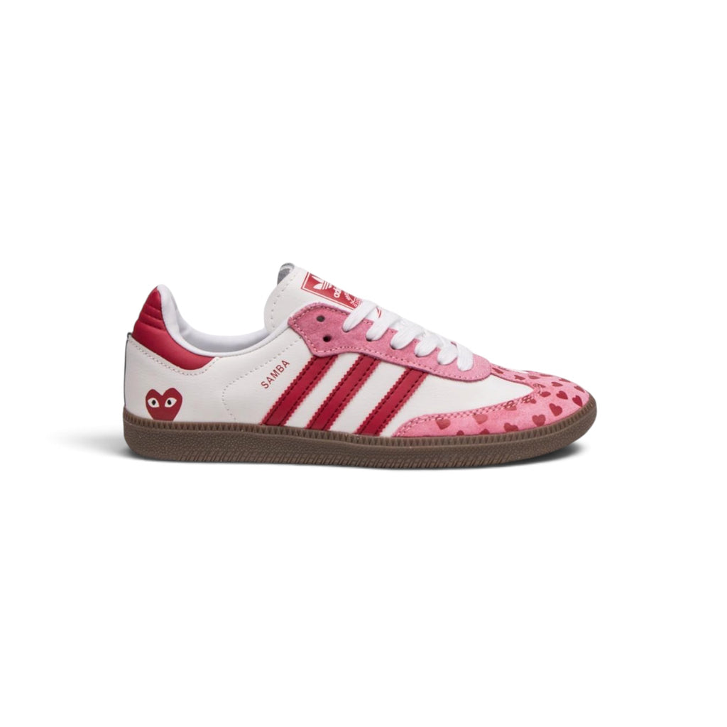 Samba Og Hearts White Red