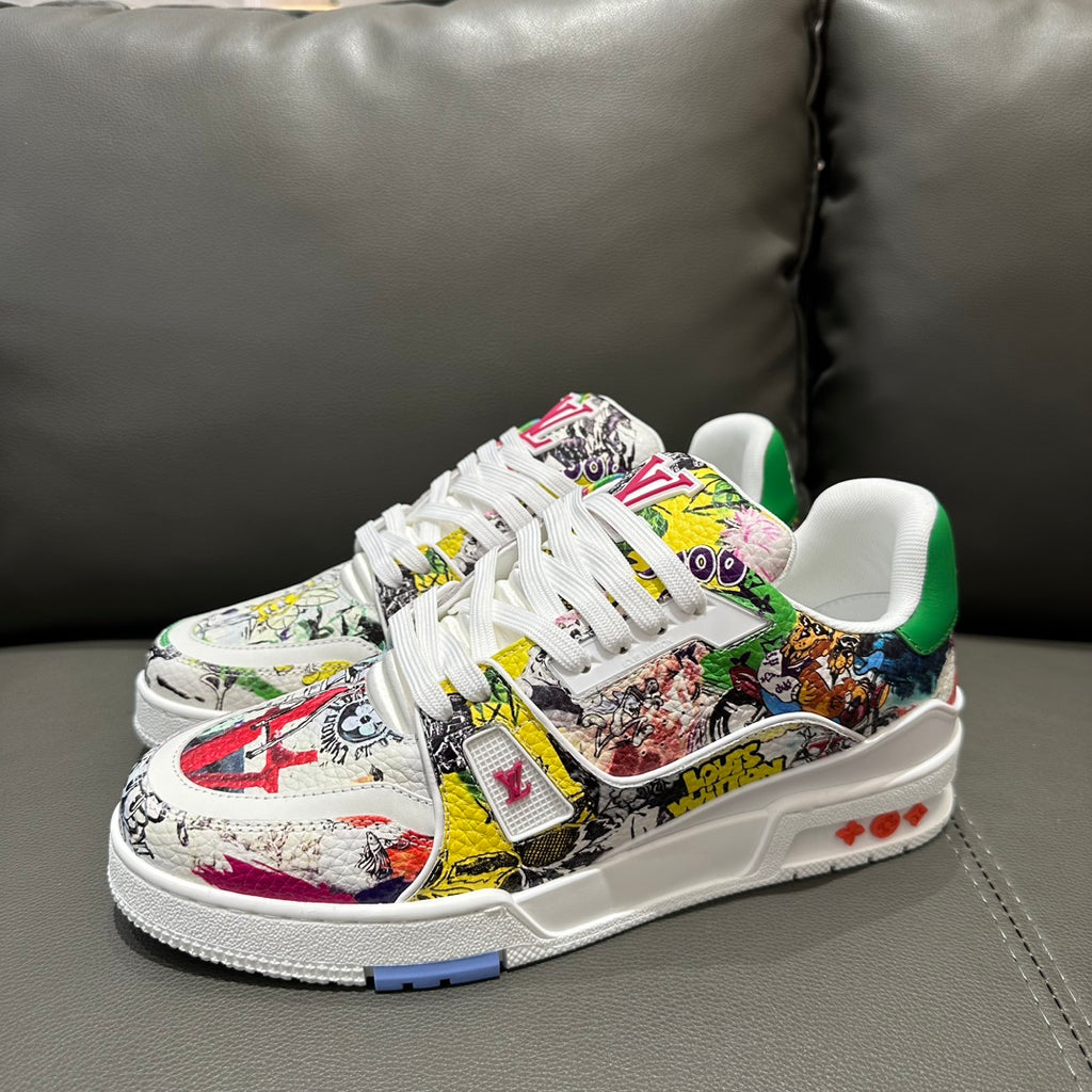 LV Trainer Sneaker 'Comic Print White Green'