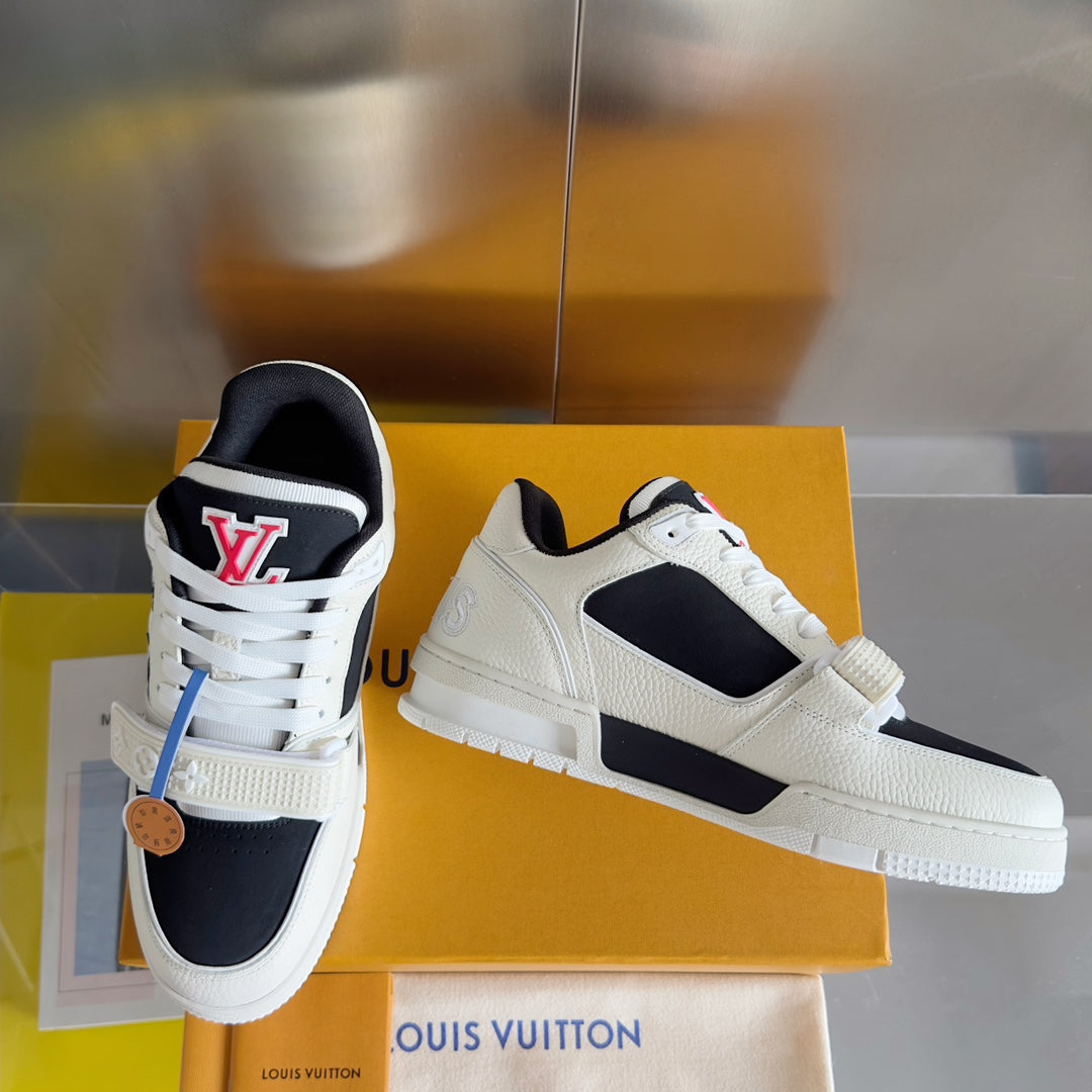 LV Trainer Strap Sneaker 'White Black'