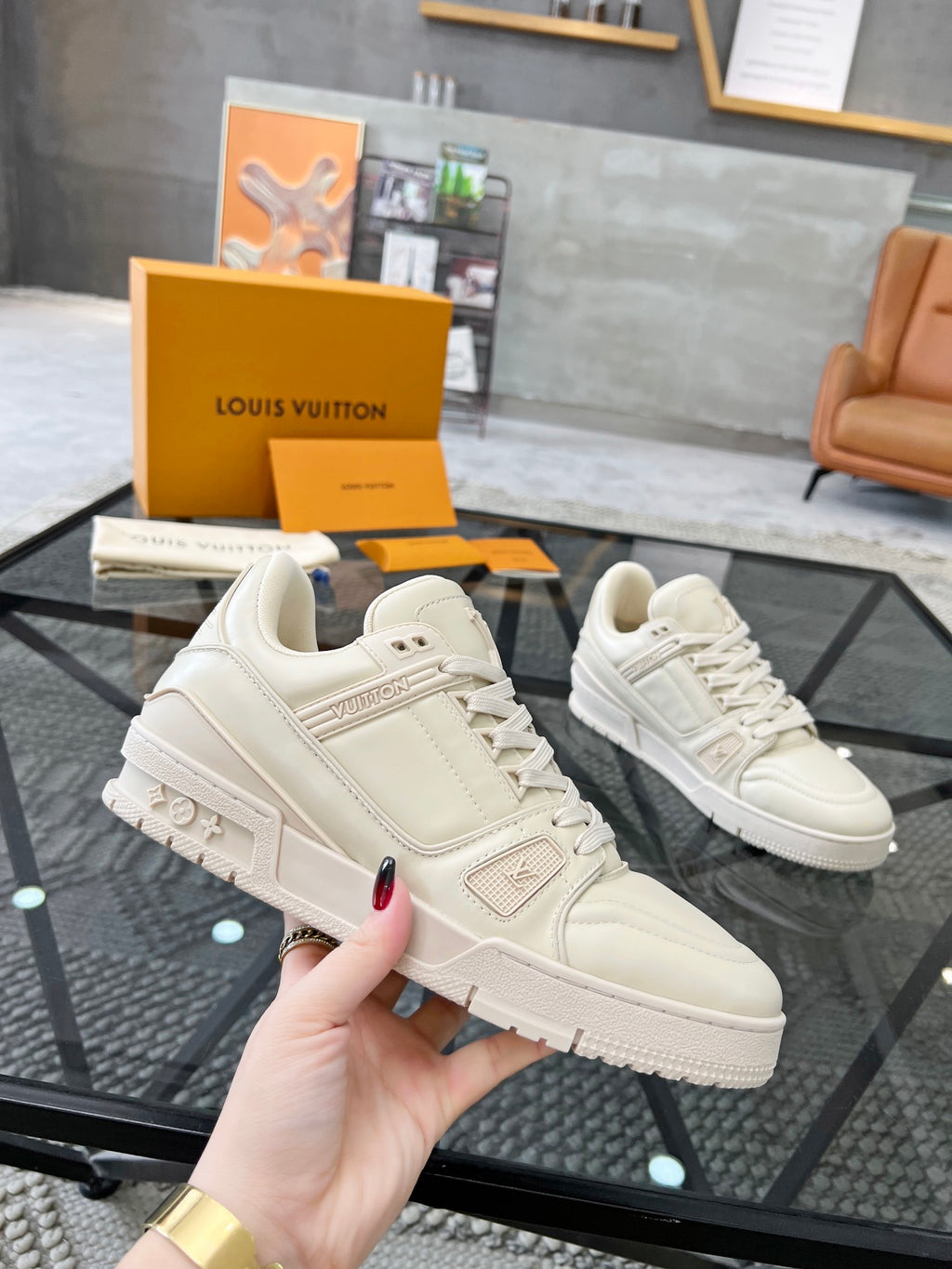 LV Trainer Sneaker 'Triple White'