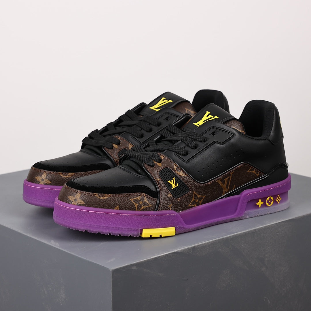 LV Trainer Sneaker 'Monogram Black Purple Yellow'