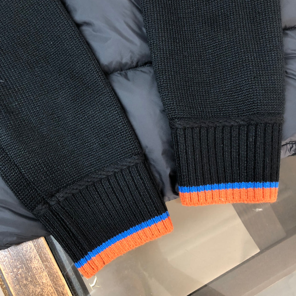Moncler Knit & Down Hybrid Jacket Black