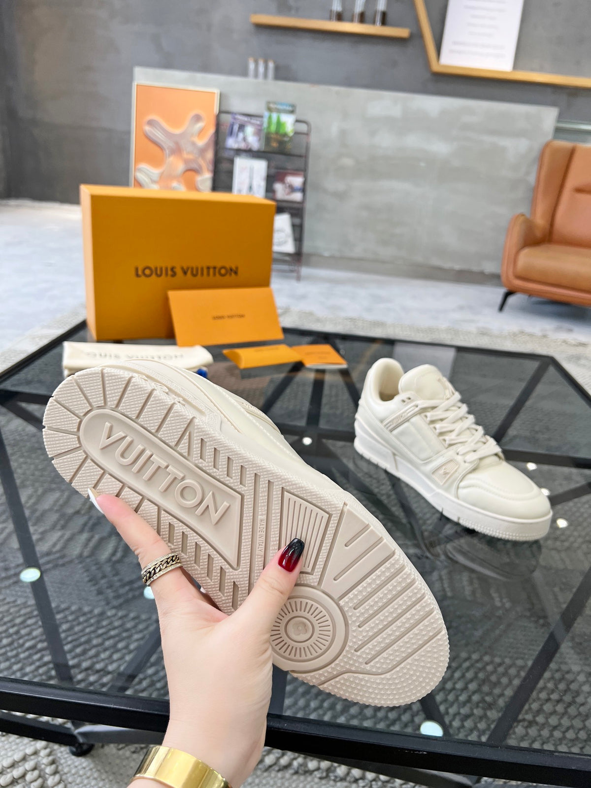 LV Trainer Sneaker 'Triple White'