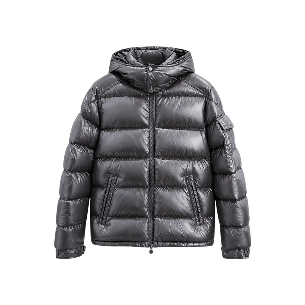 Moncler Maya Short Down Jacket - Shiny Grey