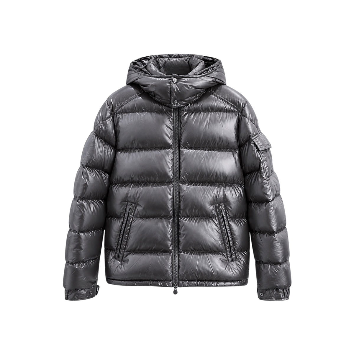 Moncler Maya Short Down Jacket - Shiny Grey