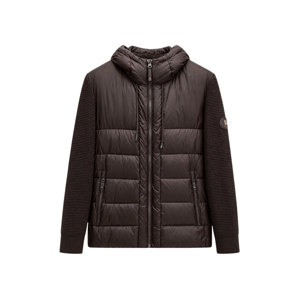 Moncler Wool & Down Hybrid Jacket - Dark Brown