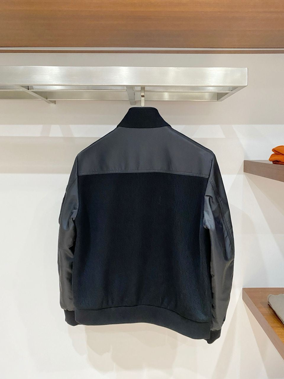 Prada Re-Nylon Bomber Jacket Black