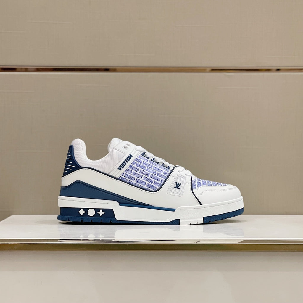 LV Trainer Sneaker 'Monogram Tile White Blue'