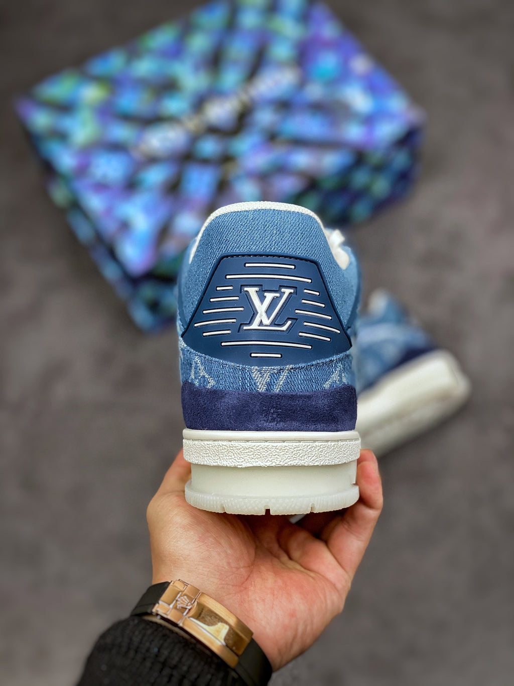 LV Trainer Sneaker 'Monogram Denim Wave Blue'