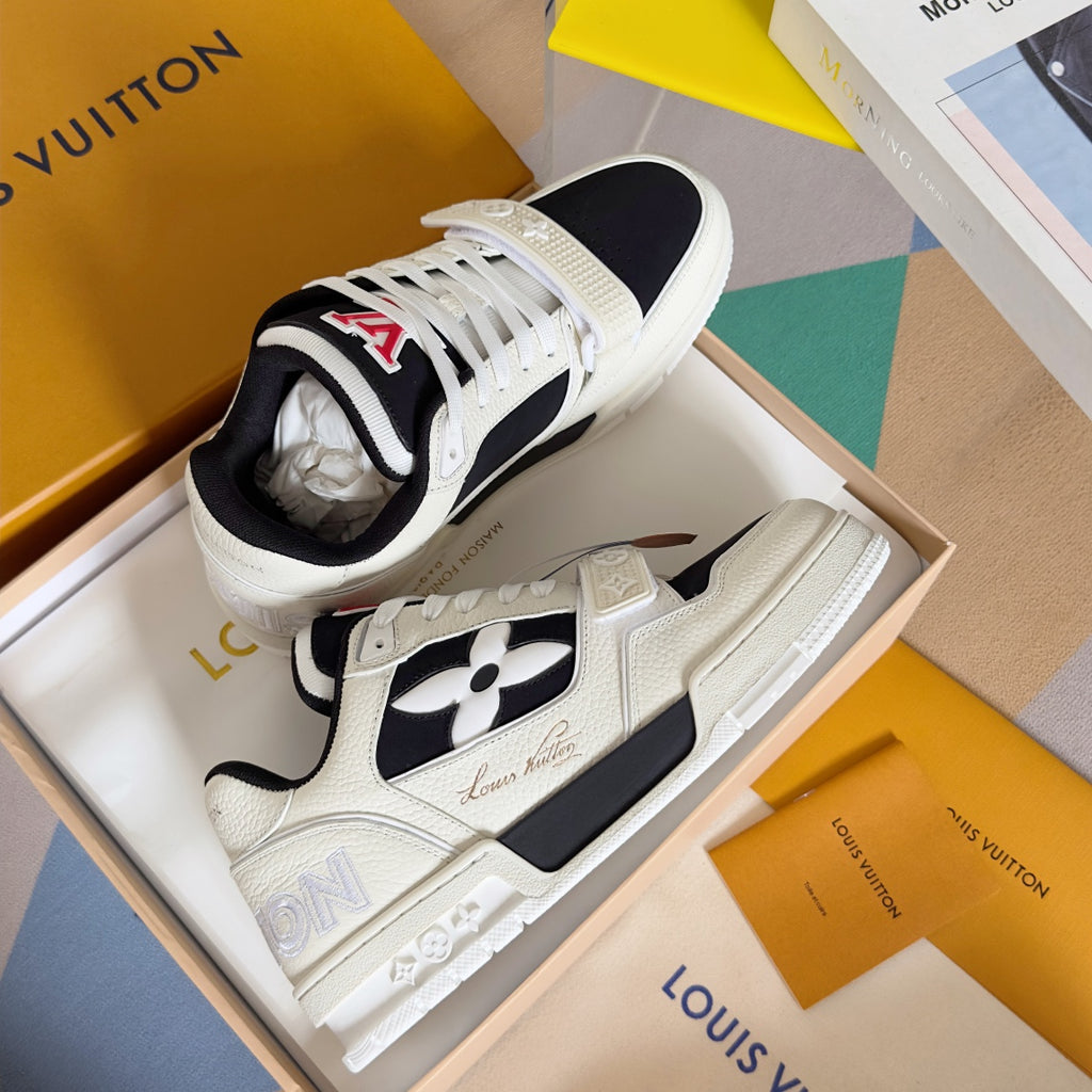 LV Trainer Strap Sneaker 'White Black'