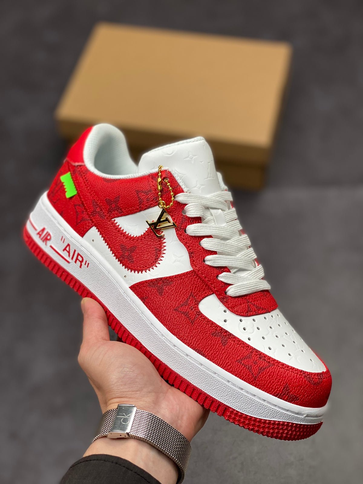 LV x Nike AF1 'White Red'