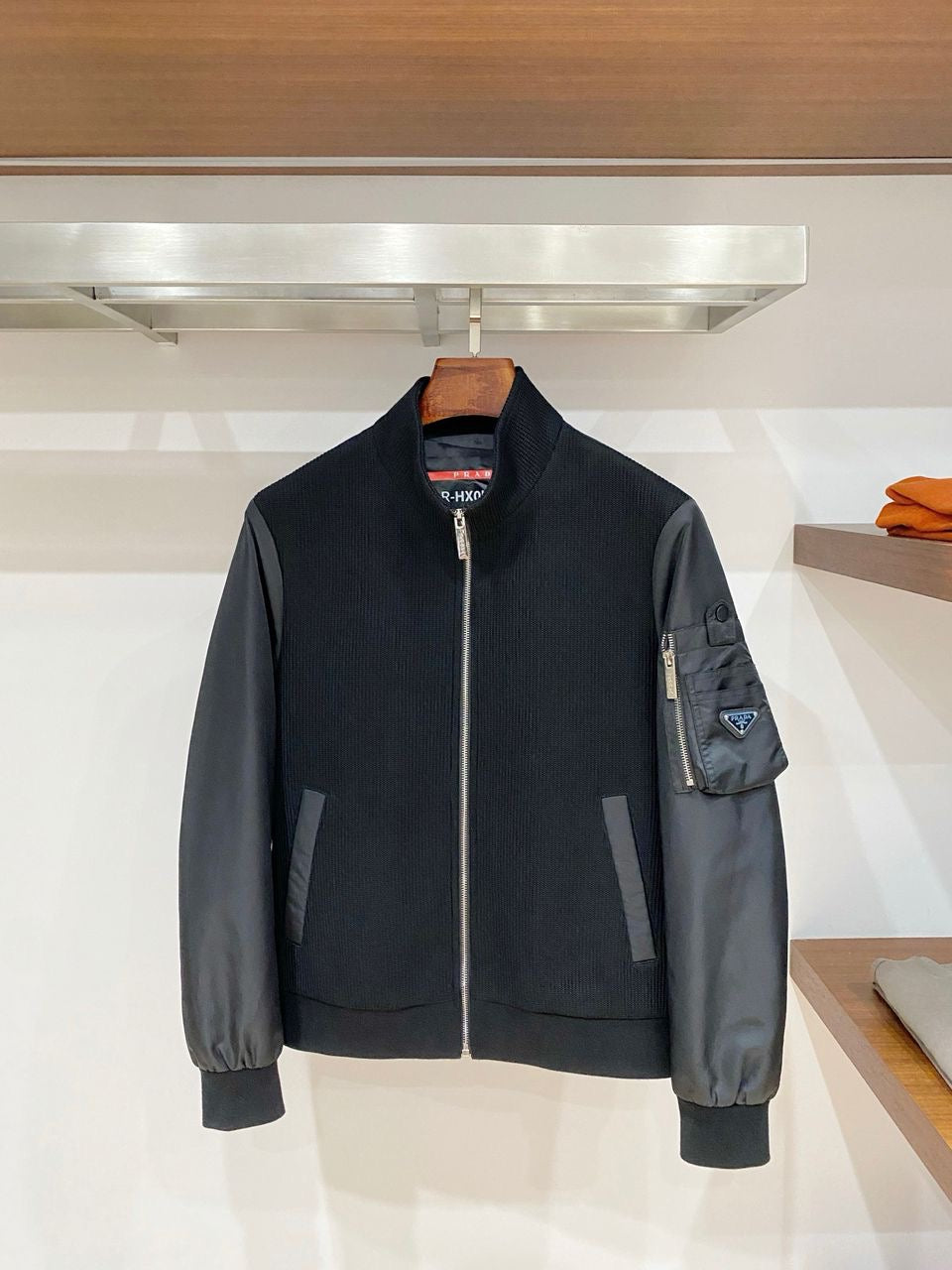 Prada Re-Nylon Bomber Jacket Black