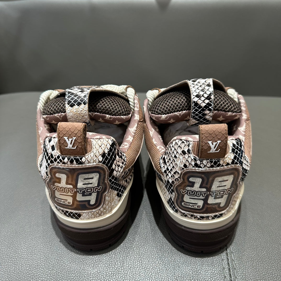 LV Skate Sneaker 'Snakeskin Beige Brown'