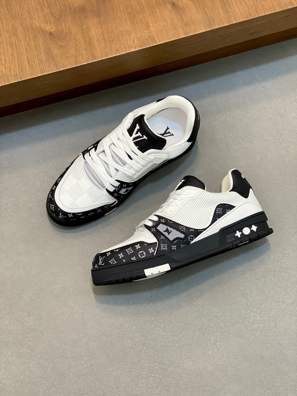LV Trainer Sneaker 'Monogram Perforated White Black'